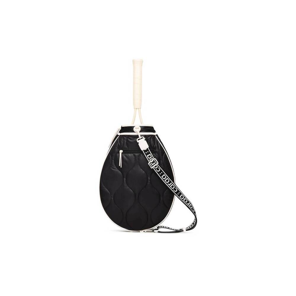 NEW CARAA tennis quilted sling handbag in black